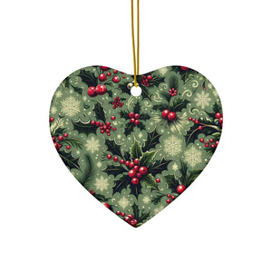 Holly Leaves Festive Ceramic Ornaments Christmas - Dipaliz - Holiday