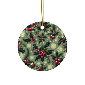 Holly Leaves Festive Ceramic Ornaments Christmas - Dipaliz - Holiday