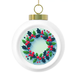 Exquisite Christmas Ball – Holly Leaves Ceramic - Dipaliz - Holiday Ornaments