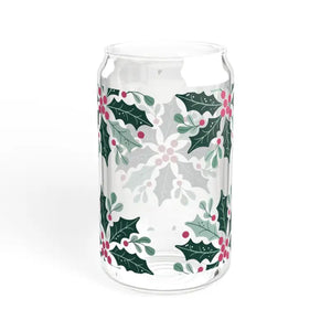 Sipper Glass with Gasket-push Bamboo Lid - Holiday Design - Dipaliz - Tumblers
