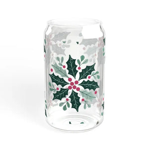 Sipper Glass with Gasket-push Bamboo Lid - Holiday Design - Dipaliz - Without Lid or Straw / 16oz - Tumblers