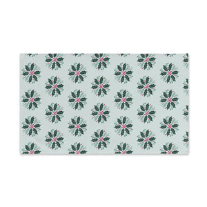 Festive Holly Leaves Christmas Berries Hand Towel - Dipaliz - White Base / 28’’ × 16’’ - Bath Towels & Washcloths