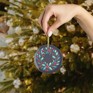 Dazzling Glass Ornaments with Vibrant Holly Leaves - Dipaliz - Holiday