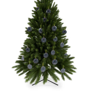 Dazzling Glass Ornaments with Vibrant Holly Leaves - Dipaliz - Holiday