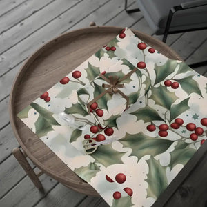 Gift Wrap Papers - Holly Leaves Red Berries Christmas - Dipaliz - Wrapping Paper