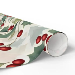 Gift Wrap Papers - Holly Leaves Christmas Design - Dipaliz - Wrapping Paper