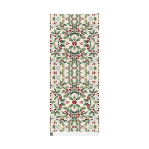 Gift Wrap Papers - Holly Leaves Christmas Design - Dipaliz - 30’’ x 72’’ / Matte - Wrapping Paper