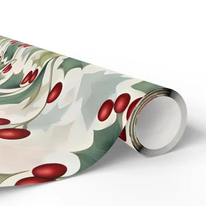 Gift Wrap Papers - Holly Leaves Christmas Design - Dipaliz - Wrapping Paper