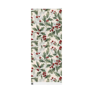 Gift Wrap Papers - Holly Leaves Red Berries Christmas - Dipaliz - Wrapping Paper