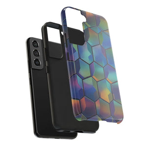 Holographic Tough Phone Case - Iridescent Hexagon - Dipaliz - Mobile Cases