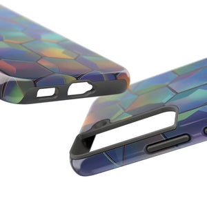 Holographic Tough Phone Case - Iridescent Hexagon - Dipaliz - Mobile Cases