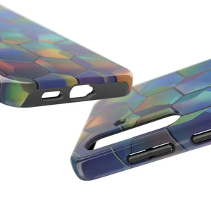 Holographic Tough Phone Case - Iridescent Hexagon - Dipaliz - Mobile Cases