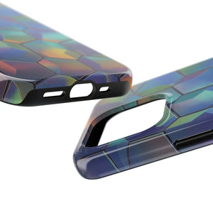 Holographic Tough Phone Case - Iridescent Hexagon - Dipaliz - Mobile Cases