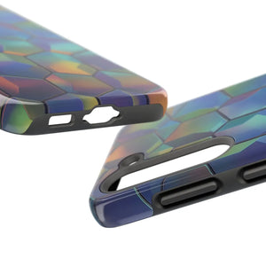 Holographic Tough Phone Case - Iridescent Hexagon - Dipaliz - Mobile Cases