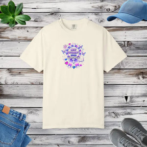 Holographic Scholar Vibes Tee - Student Evers Light Purple - Dipaliz - Ivory / l - T-shirt