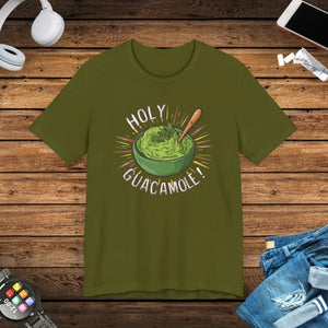 Bold Holy Guacamole Tee - Cozy Avocado Print - Dipaliz - T-shirts