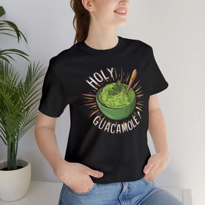 Bold Holy Guacamole Cozy Tee - Avocado Print Fun Style - Dipaliz - T-shirts