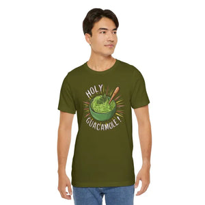 Bold Holy Guacamole Cozy Tee - Avocado Print Fun Style - Dipaliz - T-shirts