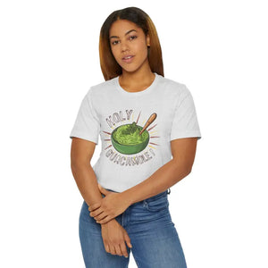 Bold Holy Guacamole Cozy Tee - Avocado Print Fun Style - Dipaliz - T-shirts
