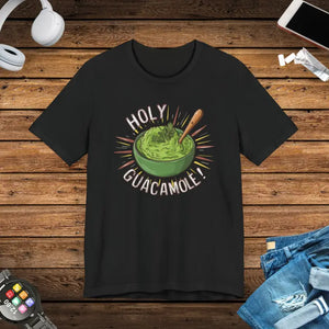 Bold Holy Guacamole Cozy Tee - Avocado Print Fun Style - Dipaliz - Black / s - T-shirts