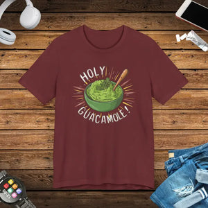 Bold Holy Guacamole Cozy Tee - Avocado Print Fun Style - Dipaliz - Heather Cardinal / Xl - T-shirts