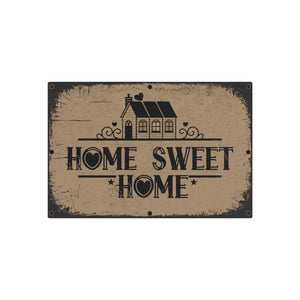 Vintage Home Sweet White Aluminum Composite Metal Art Sign - Dipaliz - Novelty Signs