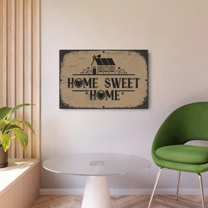Vintage Home Sweet White Aluminum Composite Metal Art Sign - Dipaliz - Novelty Signs