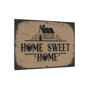 Vintage Home Sweet White Aluminum Composite Metal Art Sign - Dipaliz - Novelty Signs