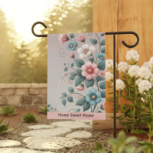 Home Sweet Garden Banner Poly Poplin Canvas Flag - Dipaliz - 12’’ × 18’’ - Flags & Windsocks
