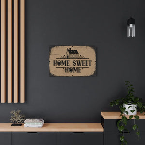 Vintage Home Sweet Metal Art Sign White Aluminum - Dipaliz - Novelty Signs