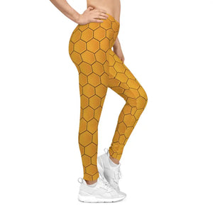 Bee Inspired Apparel Honeycomb Leggings - Vibrant Style - Dipaliz