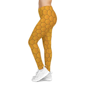 Bee Inspired Apparel Honeycomb Leggings - Vibrant Style - Dipaliz