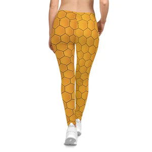 Bee Inspired Apparel Honeycomb Leggings - Vibrant Style - Dipaliz