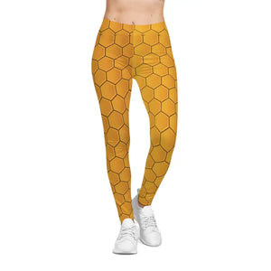 Bee Inspired Apparel Honeycomb Leggings - Vibrant Style - Dipaliz - Xs / Seam Thread Color Automatically Matched