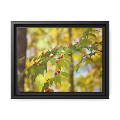 Transform your Space with Honeysuckle Berries Matte Canvas - 12’’ x 9’’ (horizontal) / Black / 1.25’’