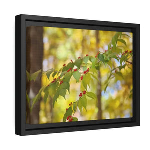 Honeysuckle Berries Matte Canvas Wall Art - Dipaliz - Posters Prints & Visual Artwork