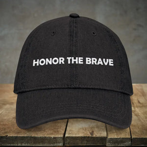 Brave Denim Hat - Black Dad Cap Stylish Everyday Wear - Dipaliz - one Size / Baseball Caps