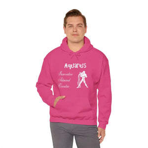 Aquarius Zodiac Hoodie — Plush Unisex Astrology Sweatshirt - Hoodies