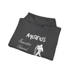 Aquarius Zodiac Hoodie — Plush Unisex Astrology Sweatshirt - Hoodies