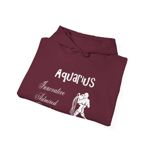 Aquarius Zodiac Hoodie — Plush Unisex Astrology Sweatshirt - Hoodies