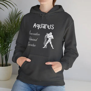 Aquarius Zodiac Hoodie — Plush Unisex Astrology Sweatshirt - Hoodies