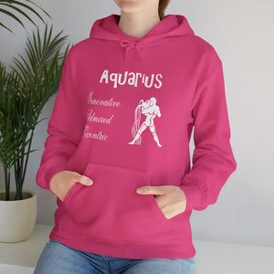 Aquarius Zodiac Hoodie — Plush Unisex Astrology Sweatshirt - Hoodies