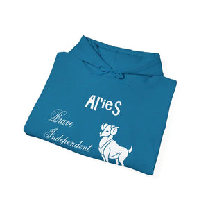 Aries Zodiac Sign Hooded Sweatshirt Unisex Heavy Blend - Dipaliz - Hoodies