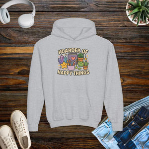 Hooded Sweatshirt Happy Things Design Fun Everyday Wear - Dipaliz - s / Sport Grey - Hoodies