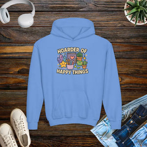 Hooded Sweatshirt Happy Things Design Fun Everyday Wear - Dipaliz - s / Carolina Blue - Hoodies