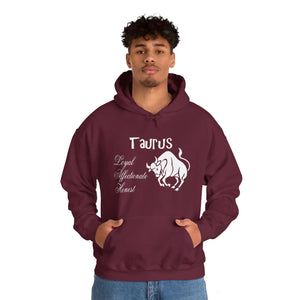 Taurus Sign Hooded Sweatshirt - Celestial Cotton - Dipaliz - Hoodies - s