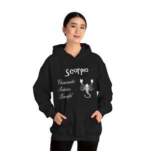 Bold Scorpio Sign Hooded Sweatshirt - Zodiac Tee Style - Dipaliz - Hoodies