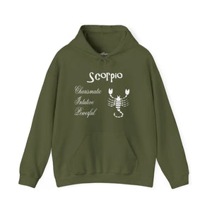 Bold Scorpio Sign Hooded Sweatshirt - Zodiac Tee Style - Dipaliz - Hoodies