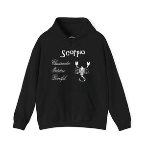 Bold Scorpio Sign Hooded Sweatshirt - Zodiac Tee Style - Dipaliz - Hoodies