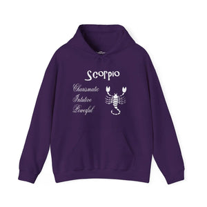 Bold Scorpio Sign Hooded Sweatshirt - Zodiac Tee Style - Dipaliz - Hoodies